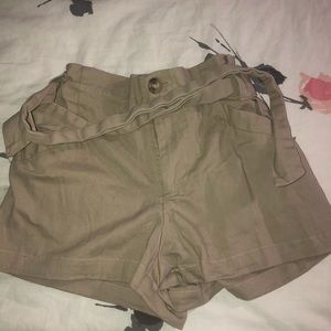Beige Cargo Shorts